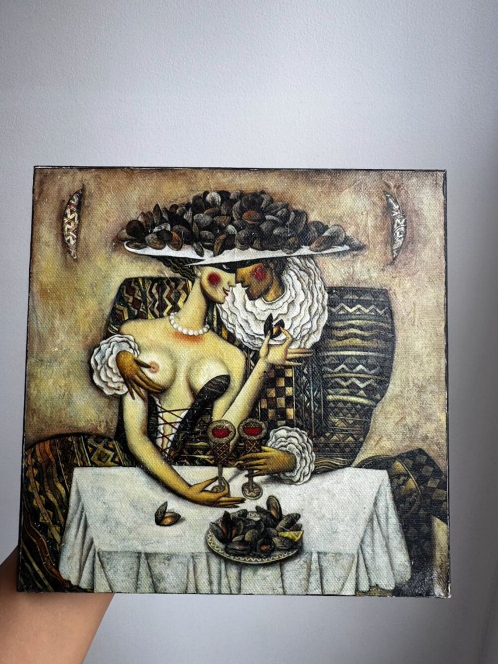 Canvas Oyster Unique Painting Art